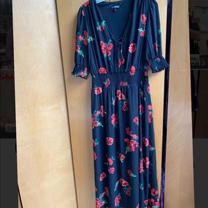 Tea length black dress